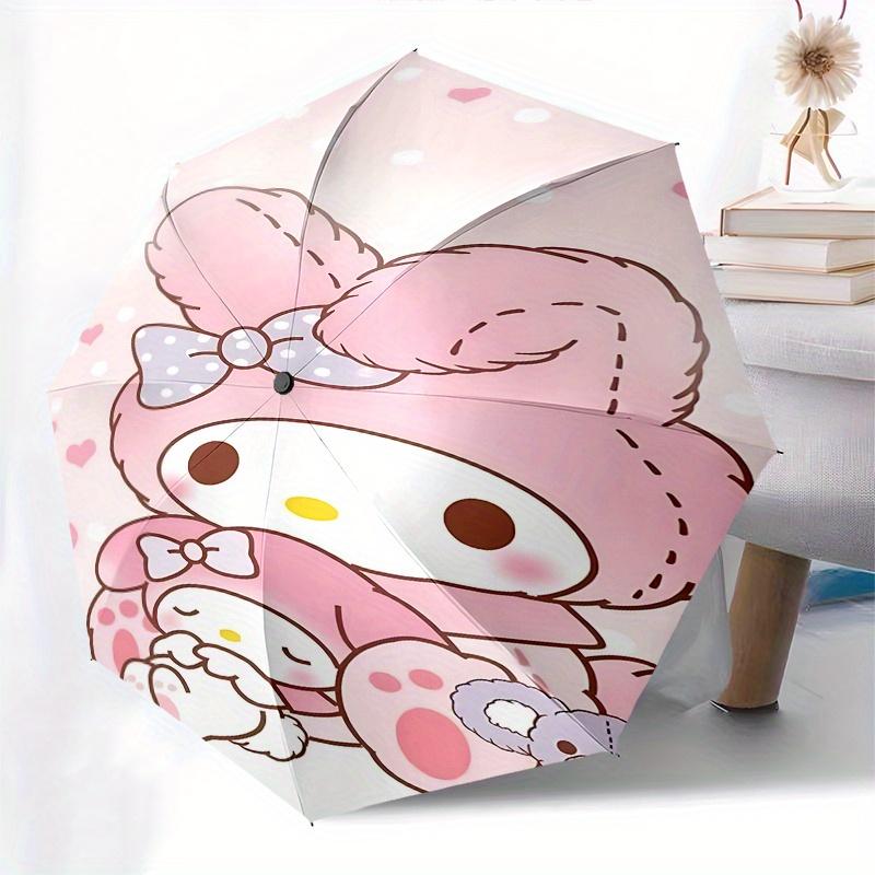 Автоматический складной зонт My Melody, компактный дорожный зонт с 8 спицами для женщин и мужчин, идеальный подарок на день рождения/Рождество, для улицы