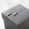J.Lauren 01M03235 Leaf Long Chain Silver Earrings