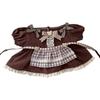 Niannyyhouse 40cm Plush Toy Clothes Coffee Dress Apron Cotton Doll Clothes Dress-Up