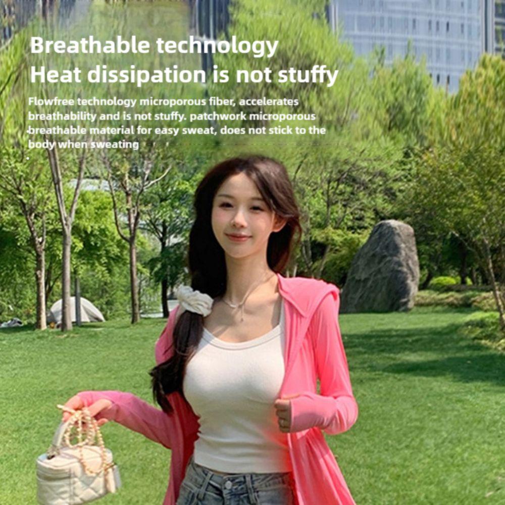 Breathable Sun Protection Clothing Lightweight Sunscreen Dress Fashion Women's Hoodie  Summer