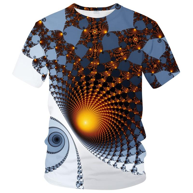 Funny Illusion Graphic T Shirt for Men 3D Printed Art Optical T-shirt Ropa Y2k Tops Harajuku Fashion Street Tees Womens Clothing