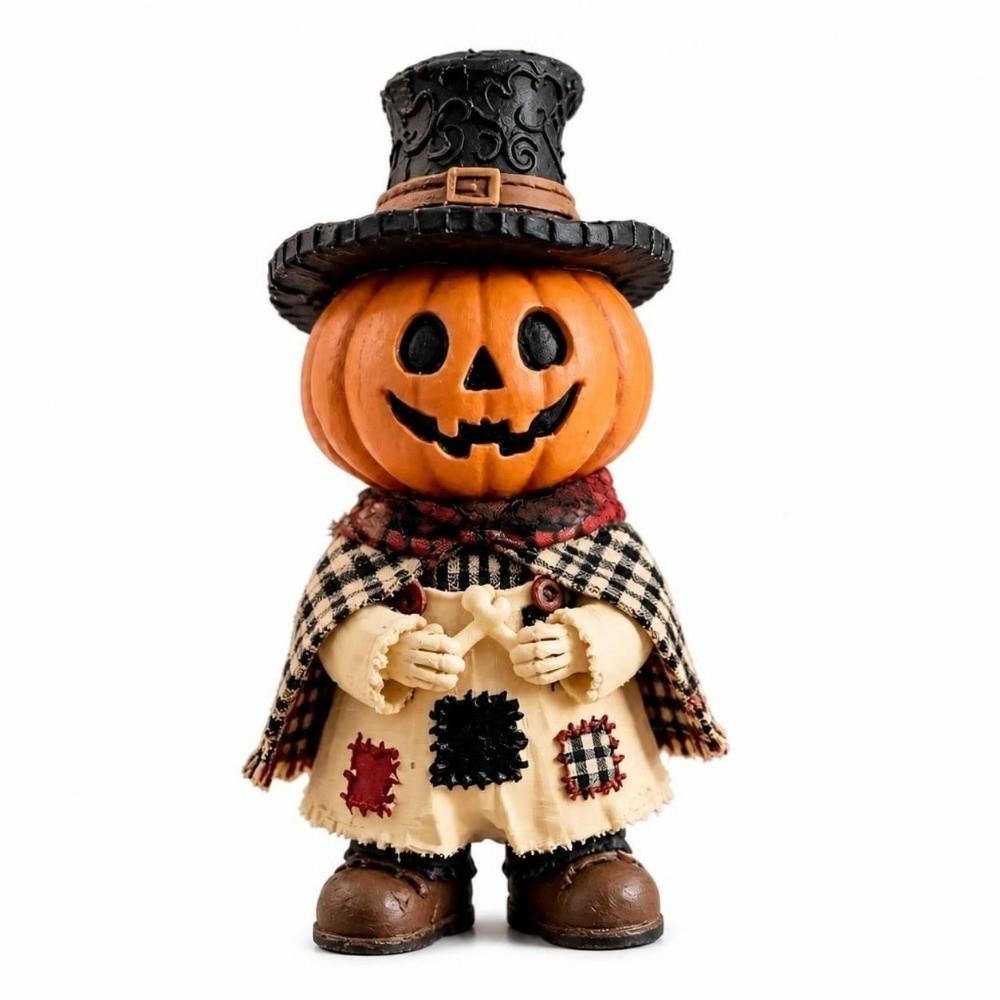 Double-Sided Printed Wooden Ornament Handmade Ghost Figurine Tabletop Ornament Halloween