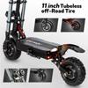 TOURSOR E5B Foldable Electric Scooter for Adults 6000W Motor 85km/h Speed 120km Range 60V40AH Battery 11-inch Off-road Tires