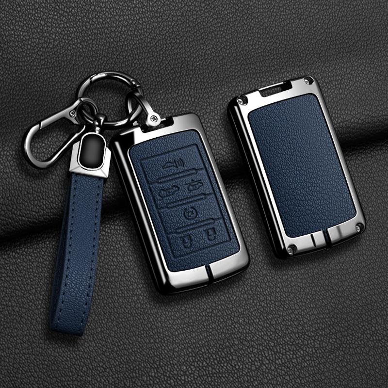 For Jeep Grand Cherokee L Proximity Grand Wagoneer 2021 2022 Metal Car Remote Key Cover Case Shell Fob Holder Protector Keychain