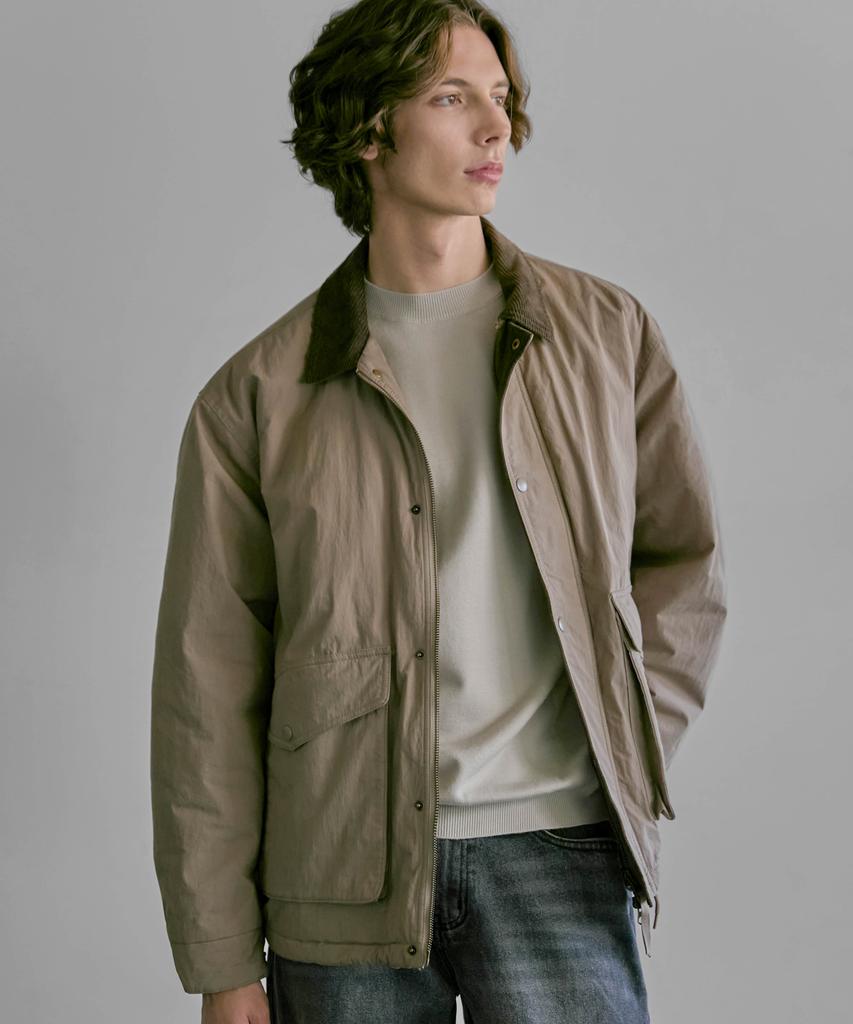 Куртка Barbour Heritage с вельветовым воротником_Бежевый