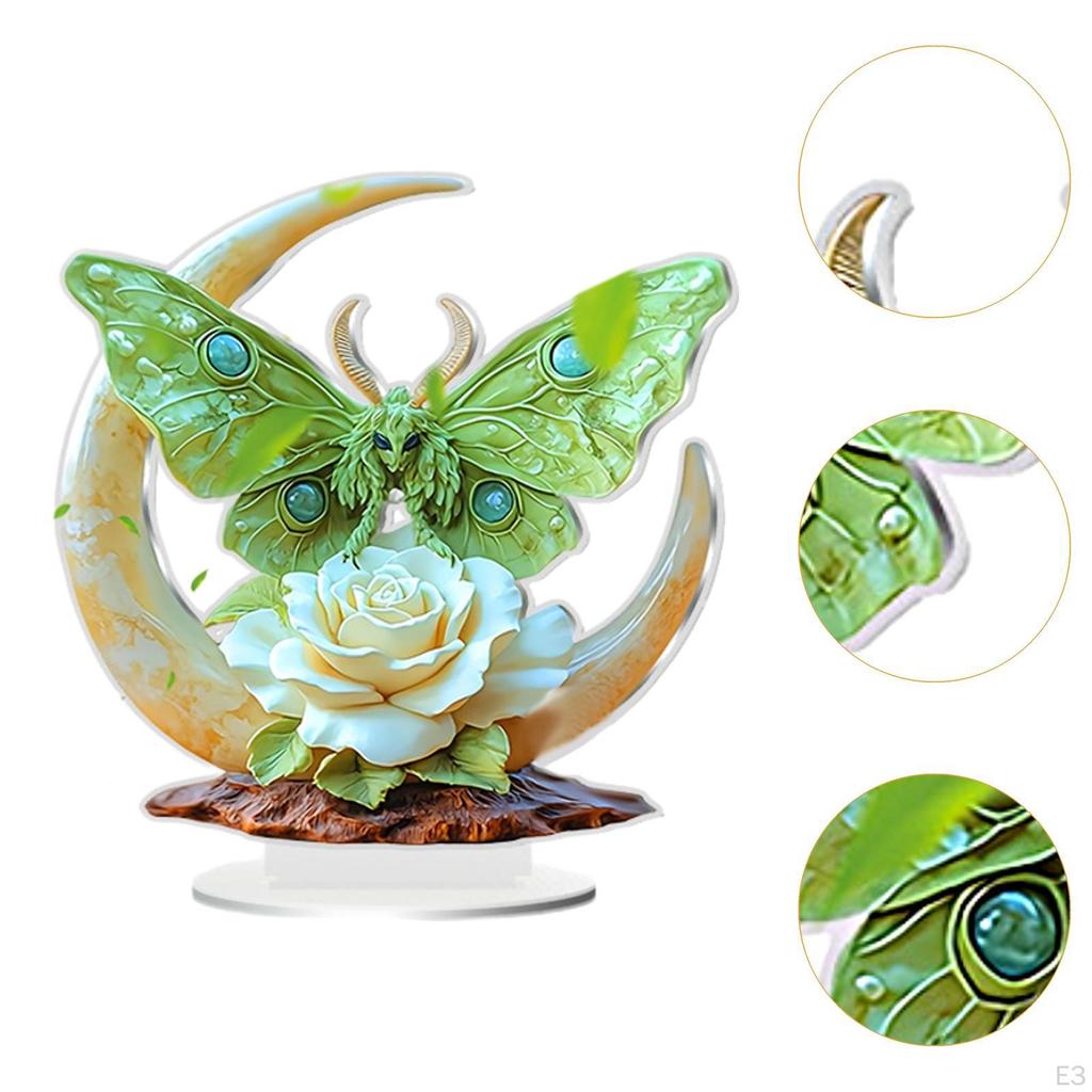 2D Flat Colorful Pattern Table Sign Acrylic Accessories Waterproof Multipurpose with Base Desk