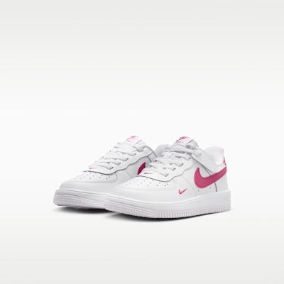 Nike Force 1 Low EasyOn Тканевые Низкие Кеды для Скейтборда Белые Детские