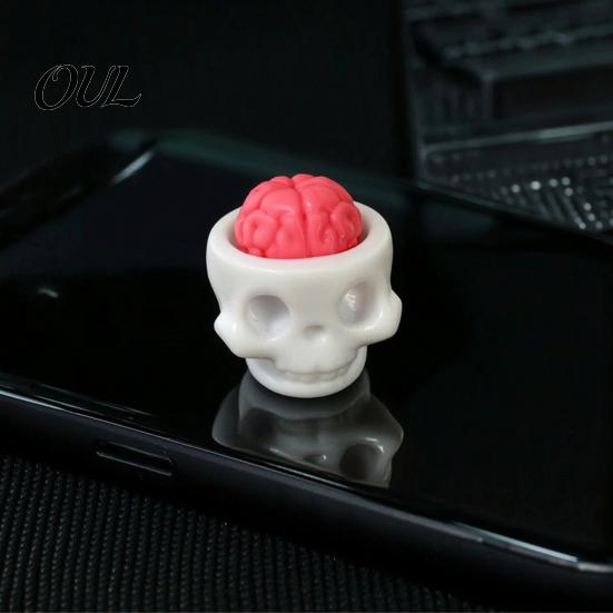 Сенсорные игрушки для офисного стола 3D-печатный череп, мозг, кликер для клавиатуры, мешочек с колпачками клавиш для снятия стресса, классные подарки, мужской шарм, творческое средство для концентрации, веселый Хэллоуин