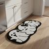 Water-absorbent Halloween Unwelcome Bat Doormat Faux Cashmere Halloween Decorative Carpet  Bathroom