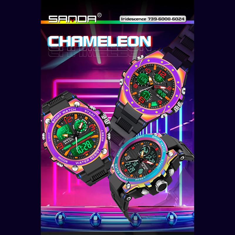 New Product SANDA Cool Trend Special Forces Watch Men's Waterproof Luminous Magic Sports Electronic Watch
