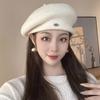 Retro Plain Cap Warm French Artist Hat Autumn Winter Wool Berets Hat for Women