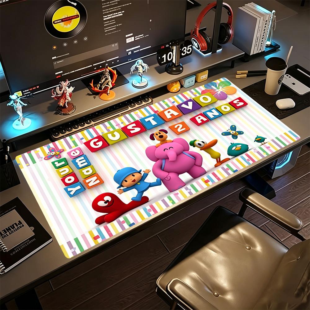 Pocoyo Customize Your Name Mouse Pad Office Mouse Mats Desktop Mouse Pad Non-Slip Rubber Base Perfect for Office Laptop Gaming Setup