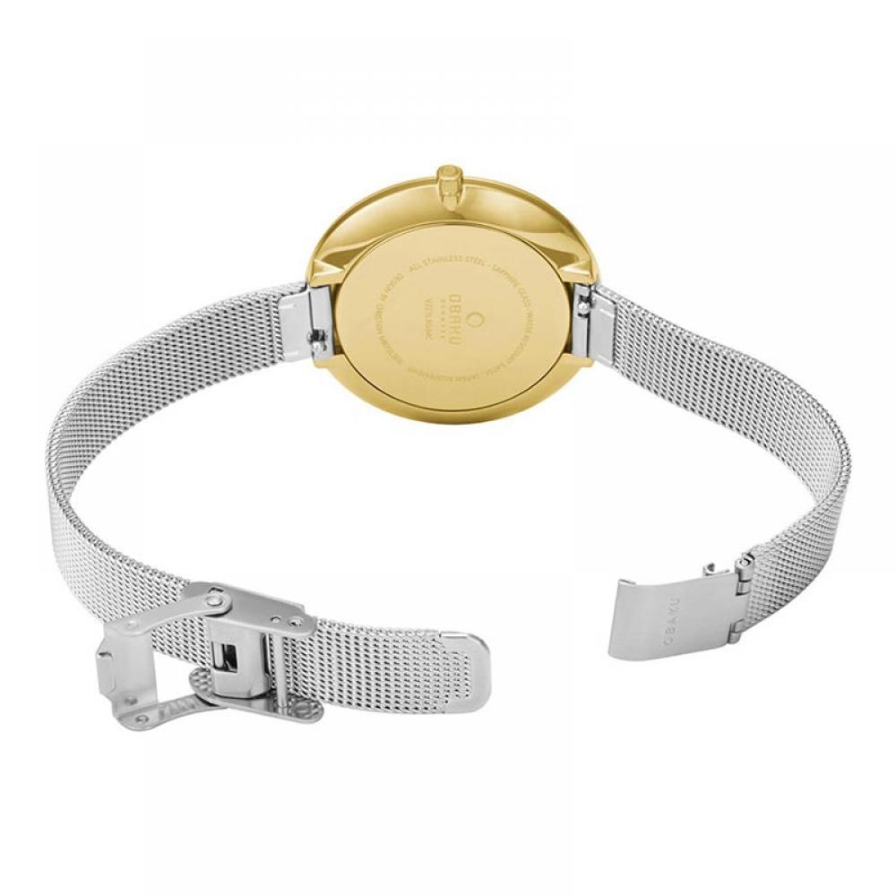  Официально импортированные оригинальные женские металлические часы Obaku V227lxgimc Dock BruShed Steel