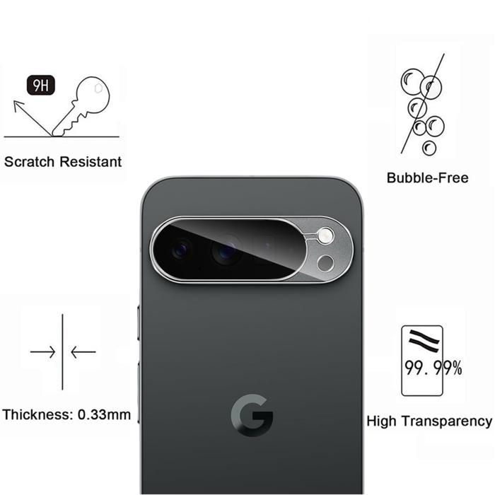Protection Caméra - PHONILLICO - Google Pixel 10 Pro XL - Lot de 2 - Verre Trempé - Résistant aux rayures