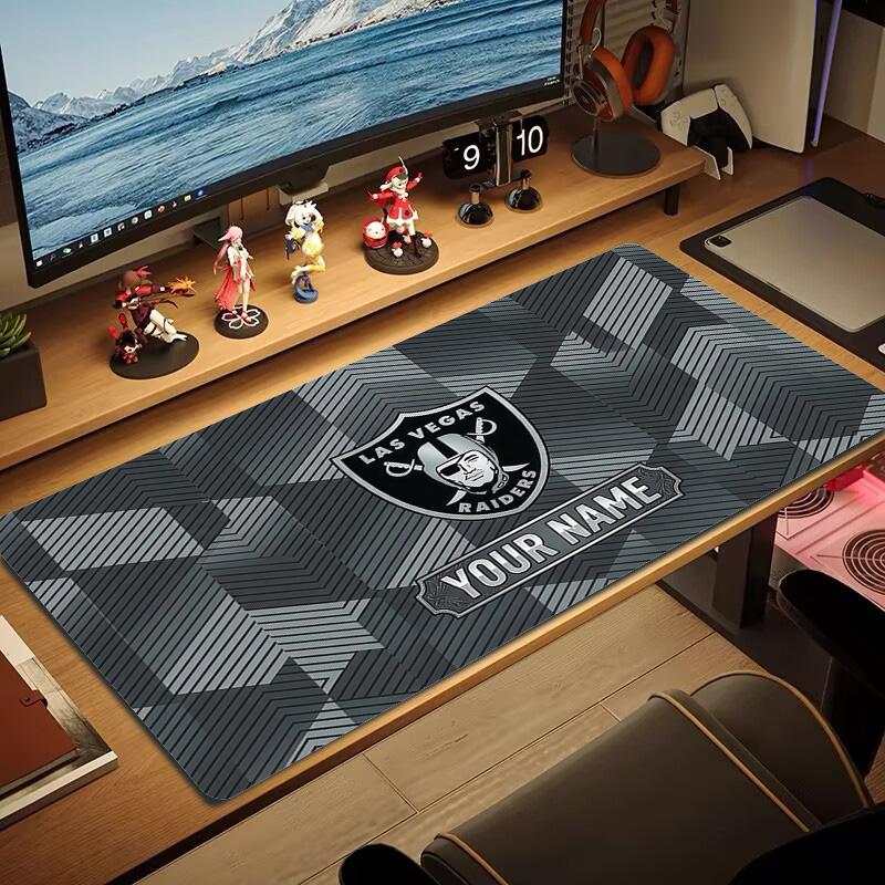 Las Vegas Raiders Print Cushion Non-slip Laptop Tablet Big Mousepad XXL Mat Mini PC Playmat With Lock edge