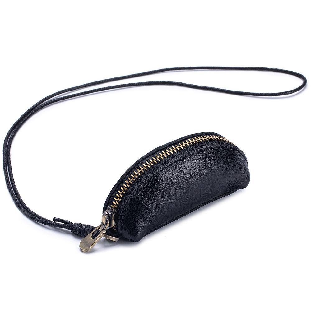 Женский мини-кошелек для монет и ключница из натуральной кожи