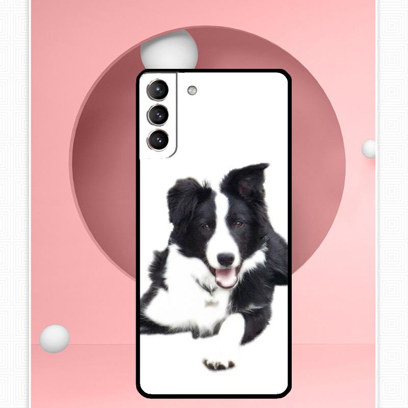 Border Collie Dog Case For Samsung Galaxy S22 S23 S24 Ultra Note 20 10 S8 S9 S10 Plus S21 S20 FE Soft Cover