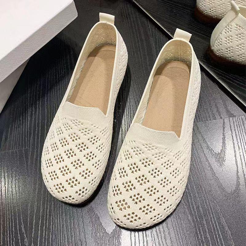 Summer Women Ballet Flats Slip On Women Nurse Shoes Sweet Hollow Summer Female Shoes Casual Women's Flats
