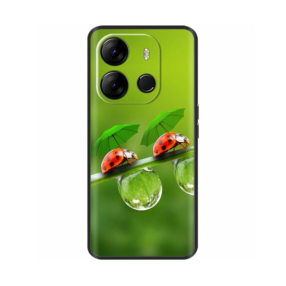 Для чехла Spark Go 2023 Мягкий черный силиконовый бампер-крышка Для Tecno Spark Go 2023 BF7n Чехол Capa Защитный чехол для мобильного телефона Etui
