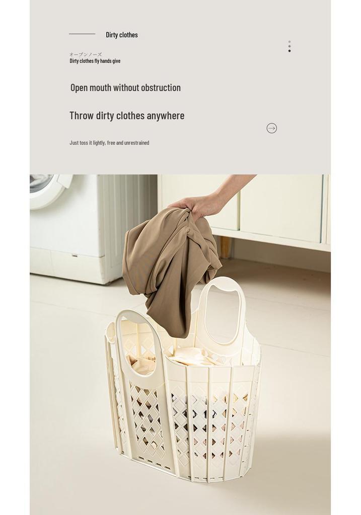 Foldable Large-Capacity Plastic Laundry and Toy Storage Basket