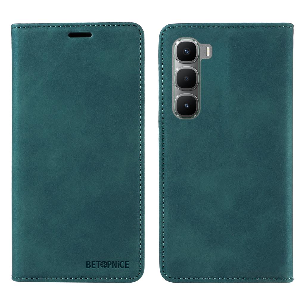 Чехол-кошелек BETOPNICE с магнитной застежкой и RFID-блокировкой, подставкой, из кожи для Infinix Hot 60 Pro 4G