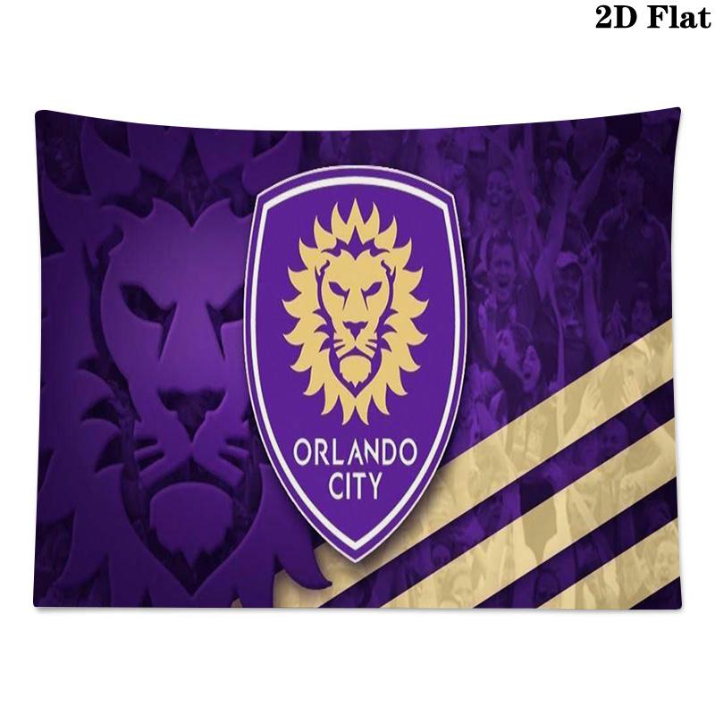 Orlando City SC Wall Tapestry Aesthetic Wall Hanging Printed Fabric Blanket Decorative Tapestries for Bedroom Living Room Home Decor