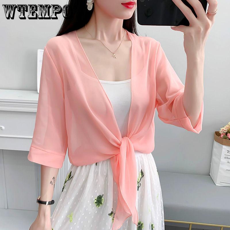 Short Jacket Plus Size Women's Lace Sun Protection Clothing Women's Thin Summer Cardigan Shawl Outer Outfit