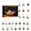 Halloween Advent Calendar 2D Reading Ghost Acrylic Ornaments Set 24 Days Countdown To Halloween Decoration for Holiday Home Party Decor