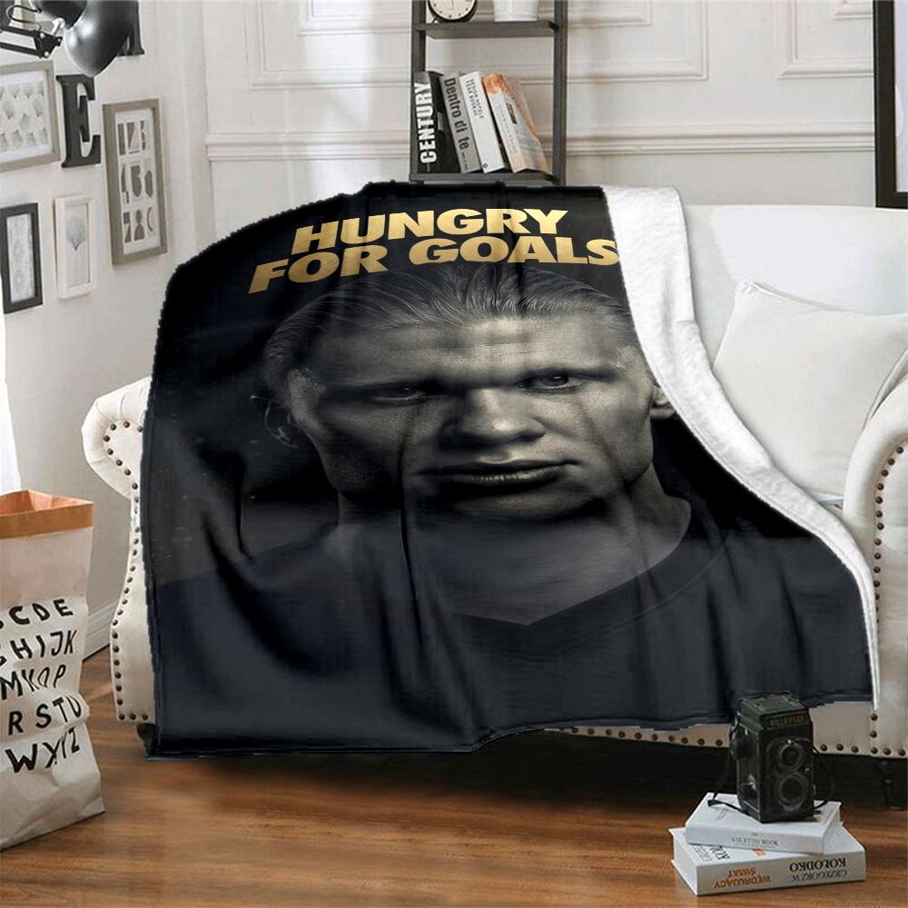 Haaland Blanket Durable Comfort Suitable For Bed Chair Couch Allseason Use Playful Design Birthday Christmas Gift Blanket