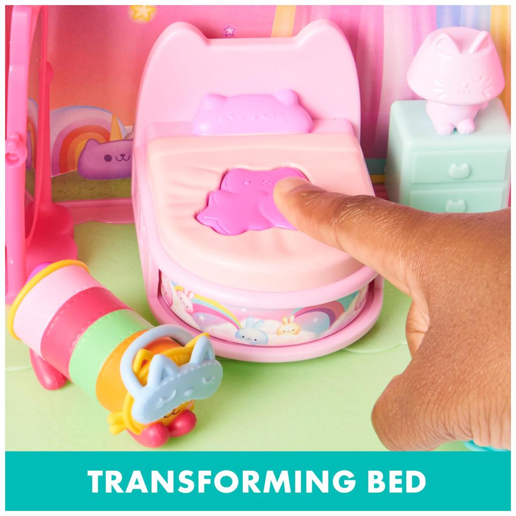 Кукольный домик Сладкие сны Спальня с кошкой 3 3 2 Доставка 1 Игрушка Подушка Гэбби, Фигурка, Аксессуары, Мебель, Предметы, Детский