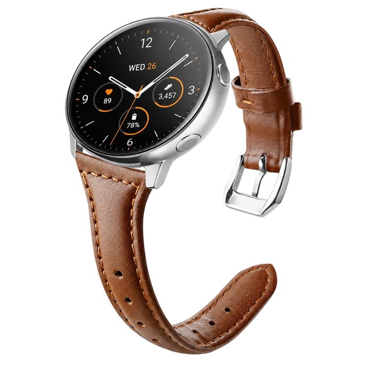 22mm Universal Slim Vegan‑Leather Watch Band With Straight Lug Ends