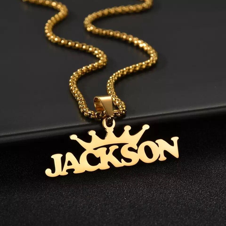 Персонализированное ожерелье-подвеска с именем из нержавеющей стали, Индивидуальные украшения, Толстая кубинская цепочка для мужчин и женщин, Съемное ожерелье, Подарок