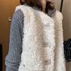 Повседневная куртка, женский жилет, повседневный кардиган без рукавов с V-образным вырезом, плюшевый теплый повседневный милый теплый жилет, топ