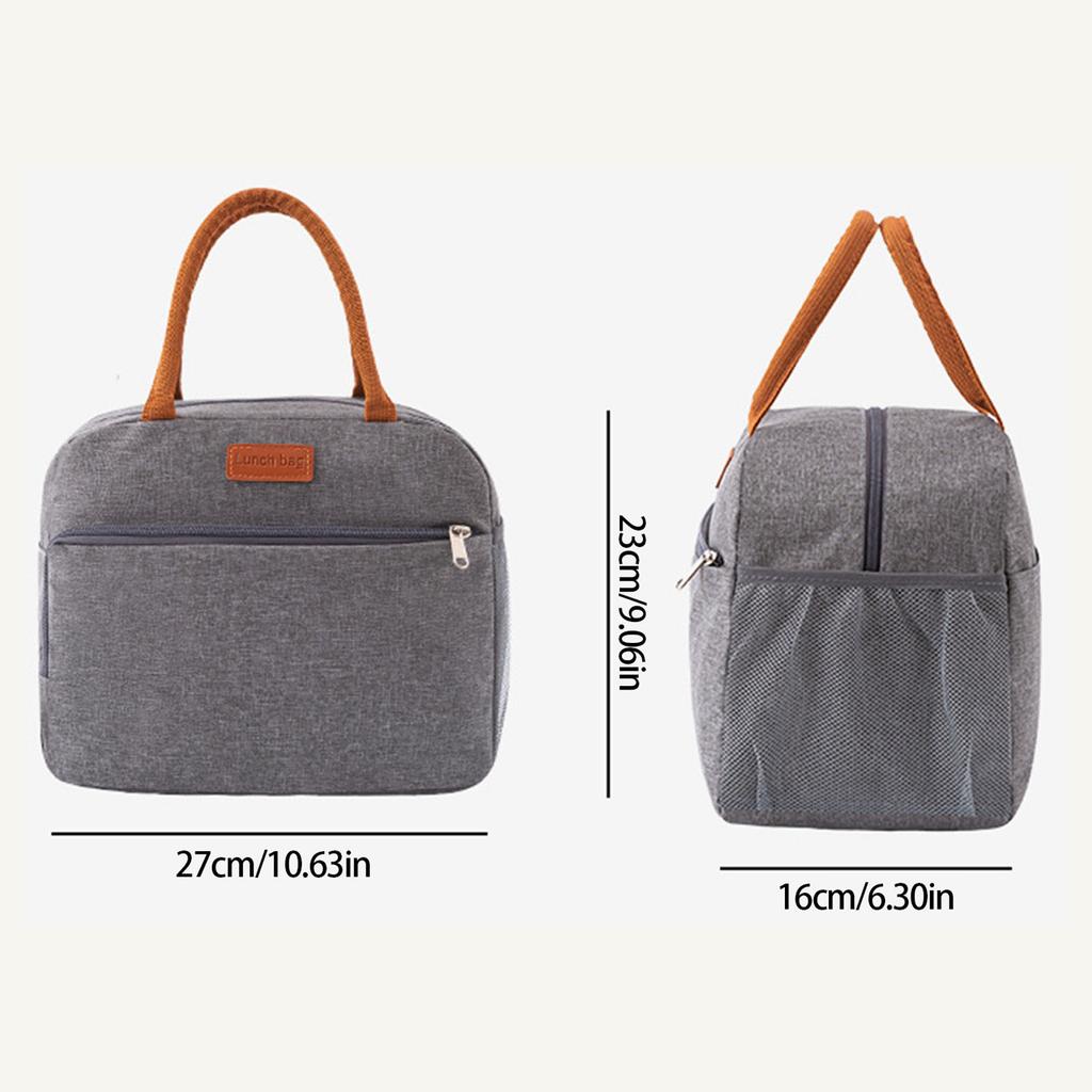Изолированная сумка для ланча для студентов, большая вместимость, термо-тоут из водонепроницаемой ткани Оксфорд, идеально подходит для школьных пикников и мероприятий на открытом воздухе