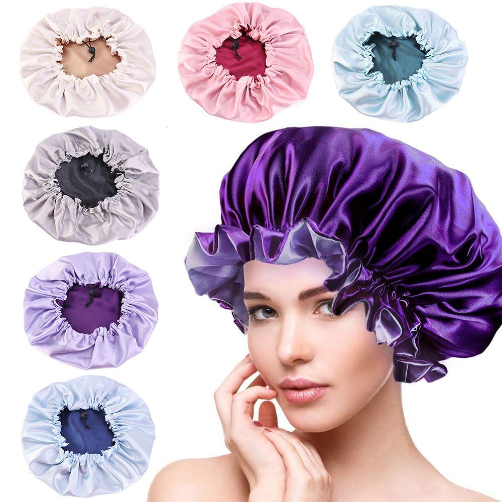 Hair Loss Cover Hair Styling Accessories Night Sleep Hat Chemo Caps Satin Bonnet Head Wrap Hats