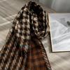 Модный клетчатый шарф-палантин Fumade в гусиную лапку