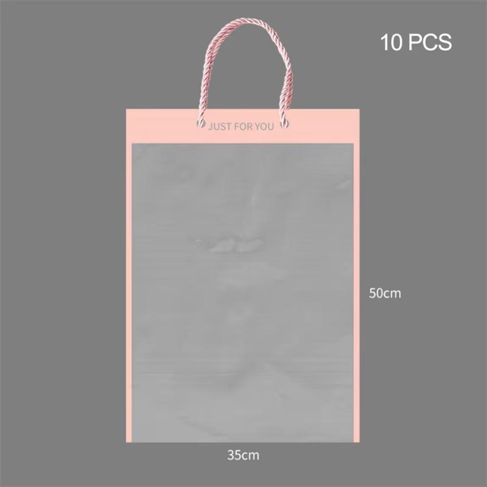 10 шт. с ручкой цветы упаковочный мешок праздничные принадлежности флорист пластиковый пакет цветы упаковочные пакеты подарок