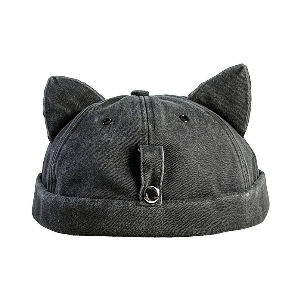 Sun protection Cat Ears Brimless Hat Water Washed Sun Hats Cute Beanie Hat