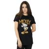 Disney Womens/Ladies Mickey Mouse Gold Statue Cotton Boyfriend T-Shirt