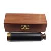 Personalised 12-Inch Bronze Telescope with Wooden Box: Custom Spyglass Gift