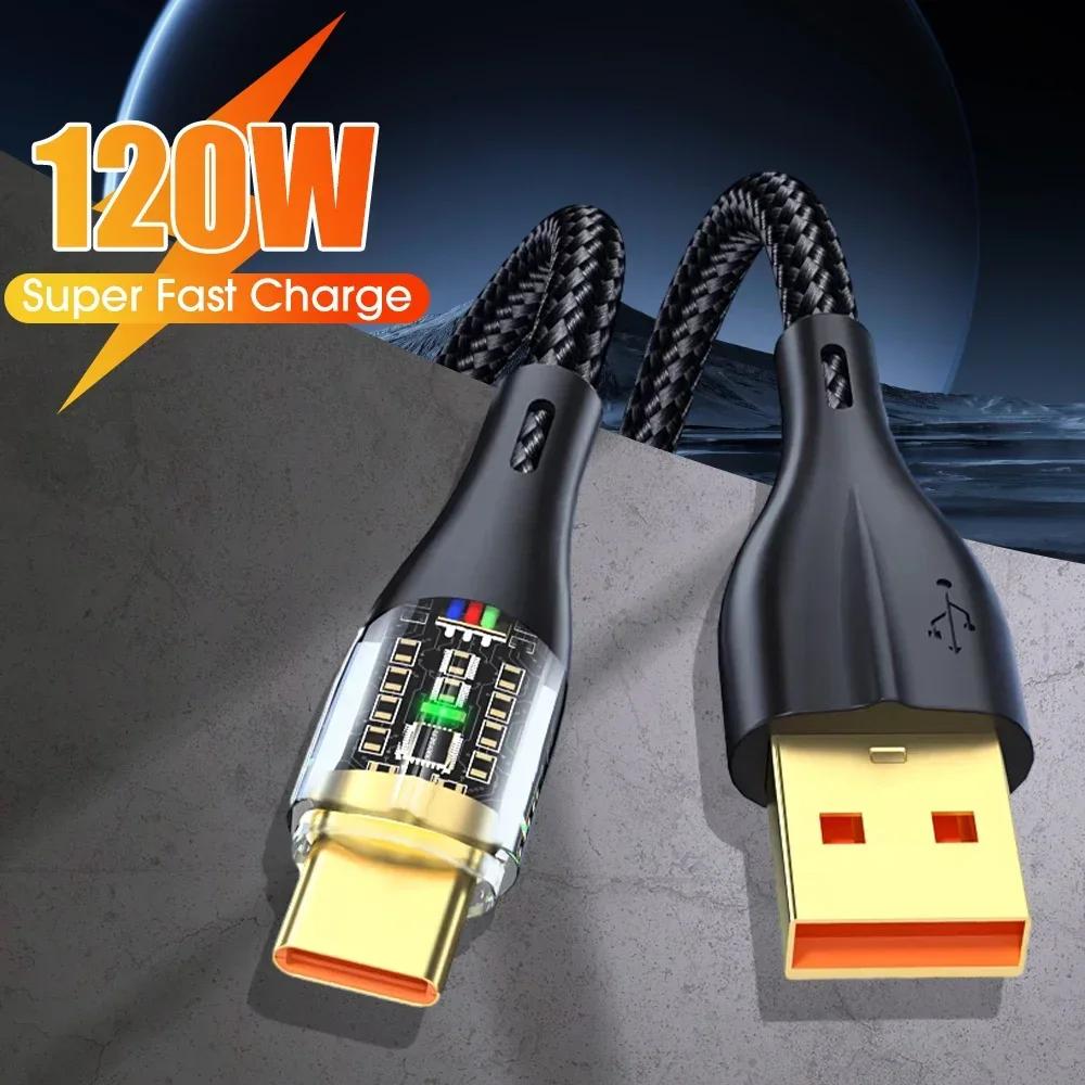 Новинка 2024 года, 120 Вт, кабель USB C, 6А, сверхбыстрая зарядка, зарядное устройство для телефона, кабель типа C для Samsung, Xiaomi, Huawei, Google, кабель USB Type-C для передачи данных