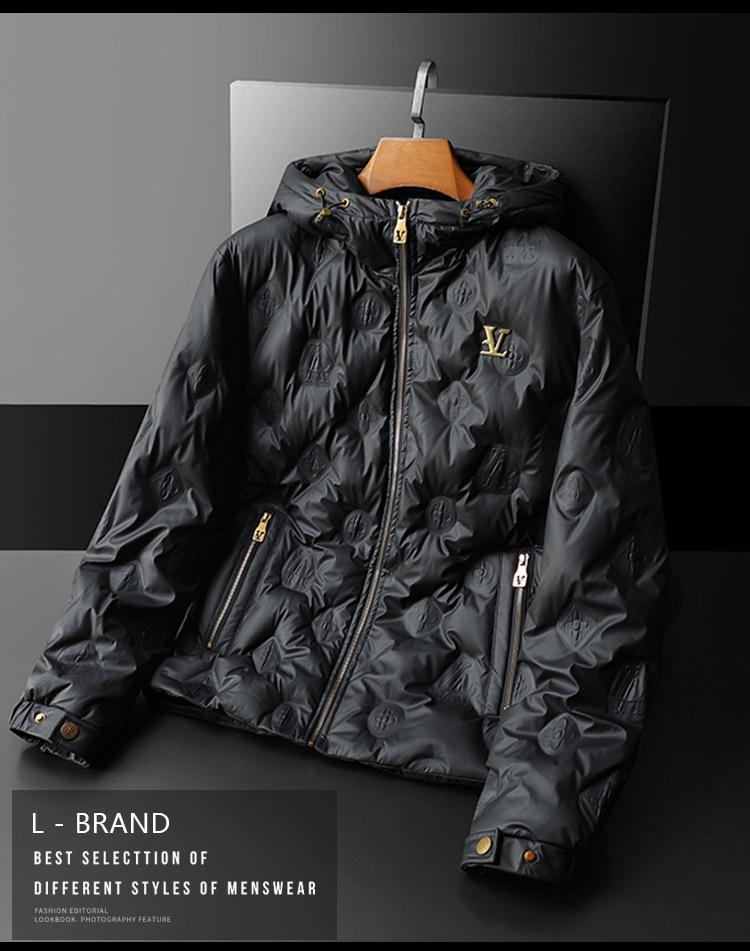 Мужская роскошная пуховая куртка с капюшоном - Европейская высококачественная 90% белый утиный пух Зимнее пальто