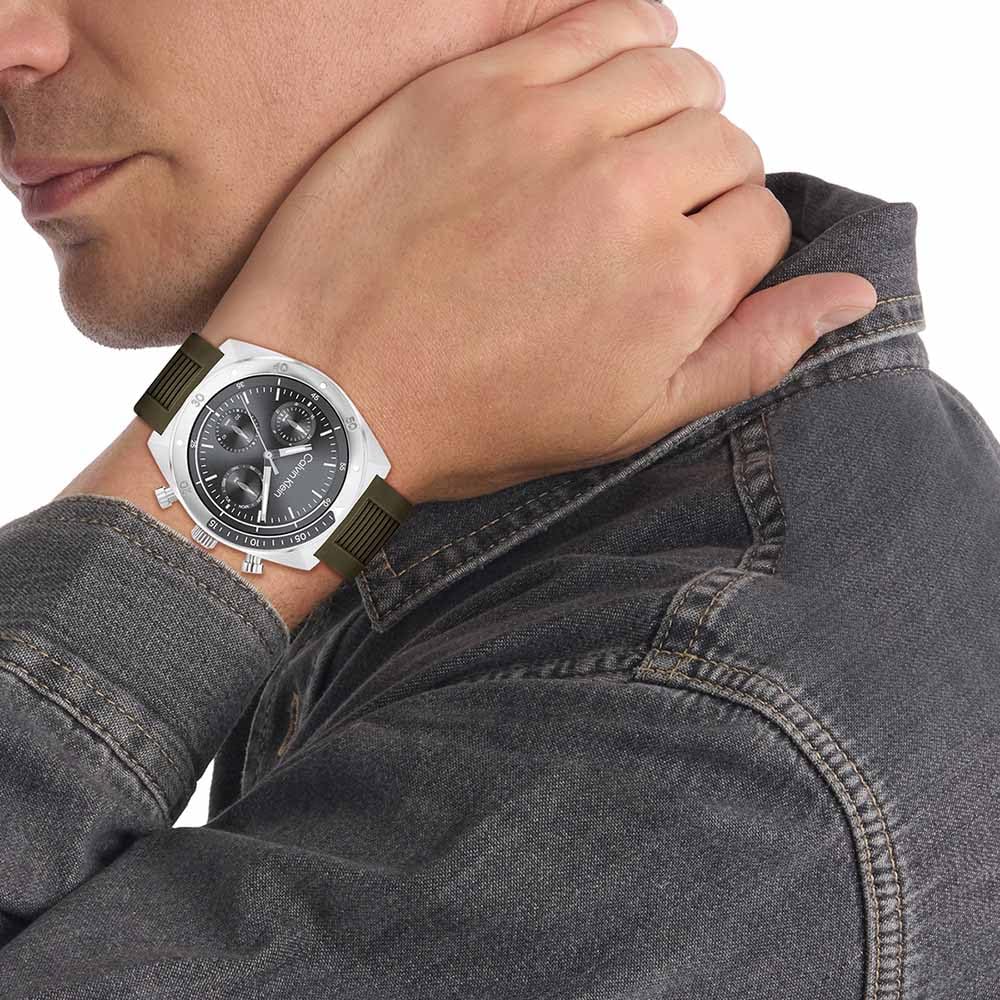 Часы CK FLEX Серый циферблат Силиконовый ремешок 25200469 [Calvin Klein] Мужские [Оригинал]
