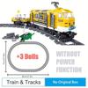 Technical Electric Train Sets City Cargo Steam Railway Engineering Tracks RC Car Building Blocks Toys For Children Boys Gifts