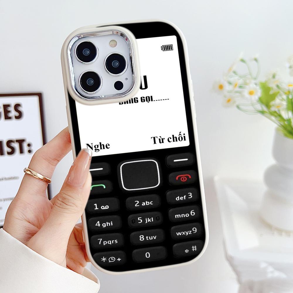 Для iPhone 13 14 15 Pro Max Samsung Galaxy A14 A15 A24 Xiaomi 13T Redmi 12C Мягкий пухлый чехол для телефона A45 Забавная кнопка в стиле ретро Художественный дизайн Чехол из ТПУ