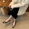 Internet Celebrity Rhinestone Fairy Shoes Single Shoes 2025 Autumn New Models with Skirts Versatile One Pedal Commuter Lazy Shoes