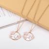 Romantic Lovely Rabbit Cat Cherry Blossom Necklace Necklaces Jewelry for Women 2026 Free Shipping the Neck Chain Chains Pendant