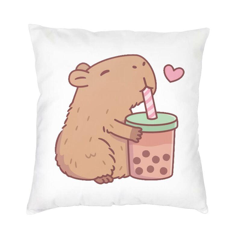 Fashion Capybara Square Throw Pillow Case Decoration 3D Double Side Printing Cushion Cover for Sofa