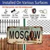 2D плоская 1 шт. Винтажная металлическая алюминиевая вывеска Декор | Москва Сердце России, 12'' × 6'' Ретро-вывеска, Настенное искусство для улицы и гостиной, Путешествия