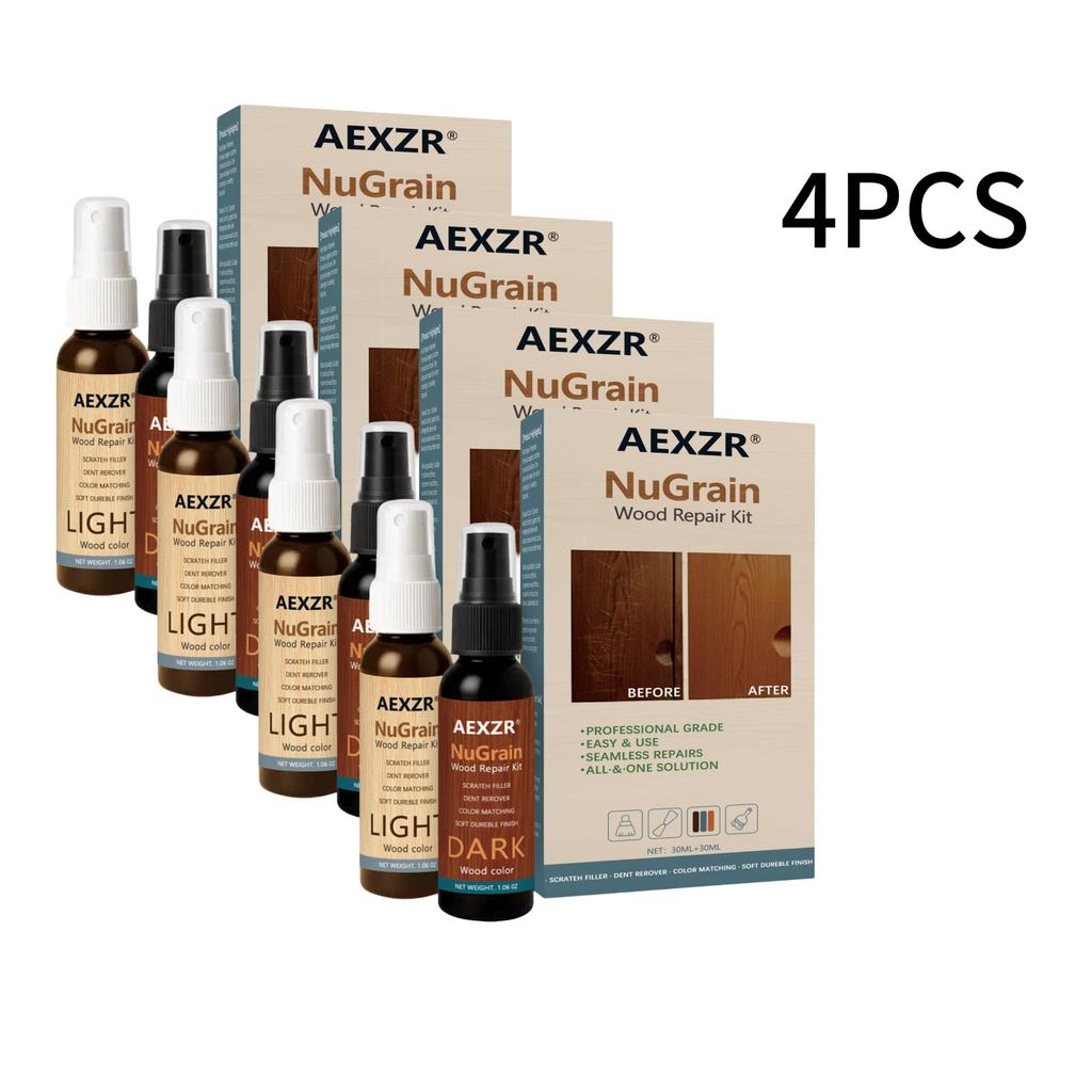 AMZ Wooden Floor Home Care Spray, Furniture Maintenance Polish with Rosin & Nano Silica, Daily Cleaning Protector for Wood Surface, Natural Look 1 Set
